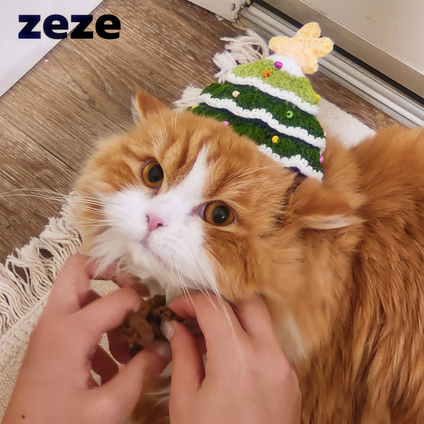 ZEZE Christmas Hat for Cat and Dogs