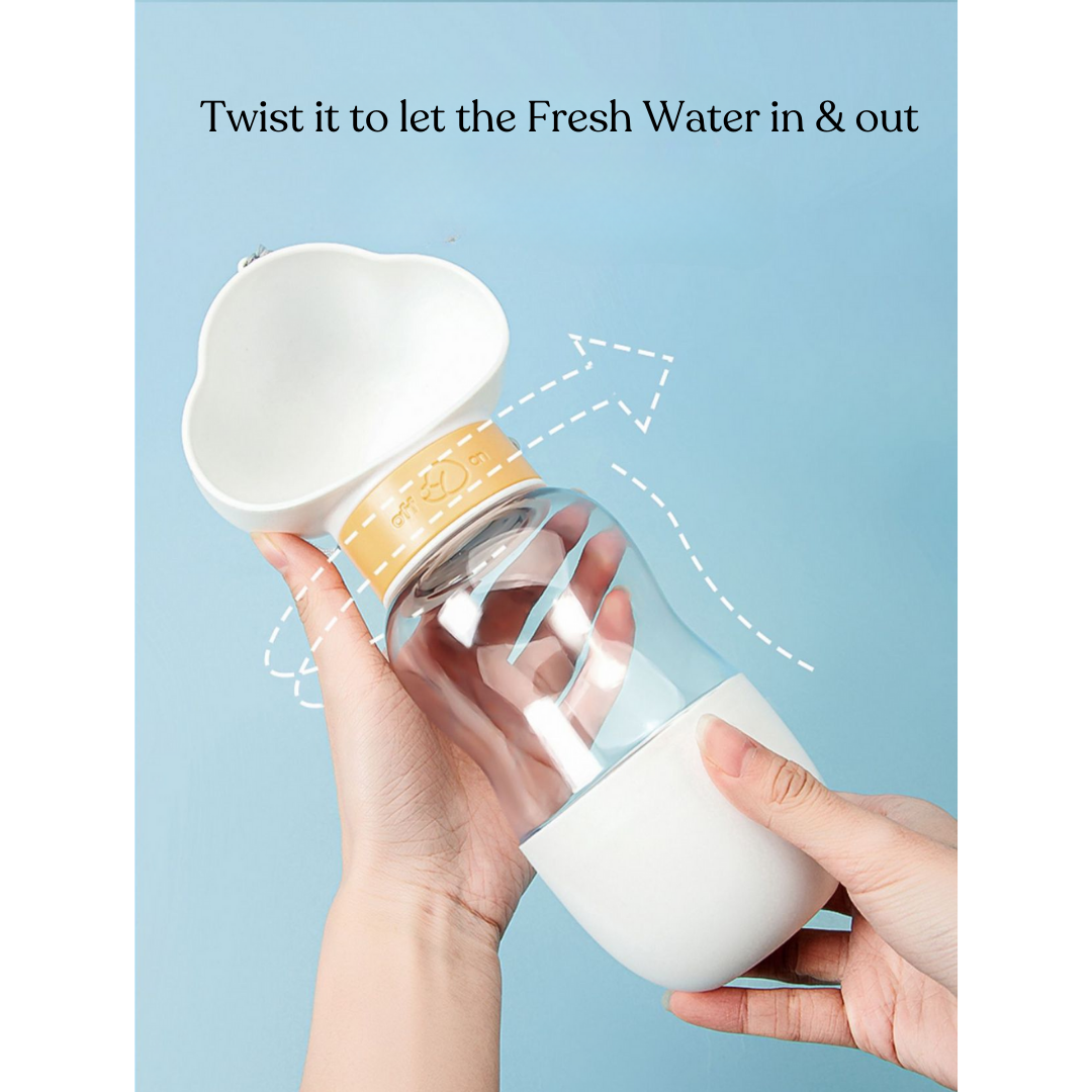 Portable Pet/Dog Water Bottle - White