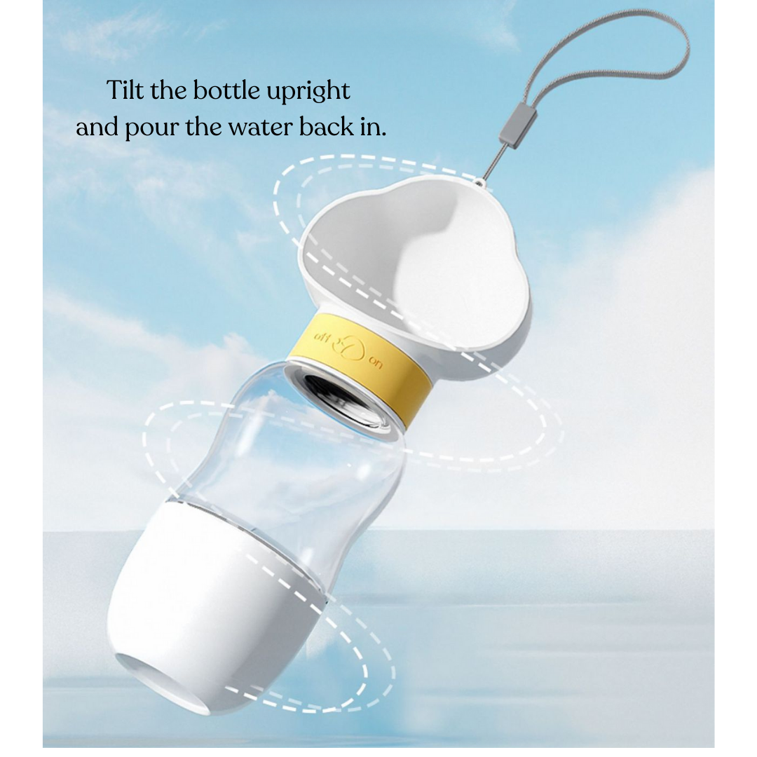 Portable Pet/Dog Water Bottle - White