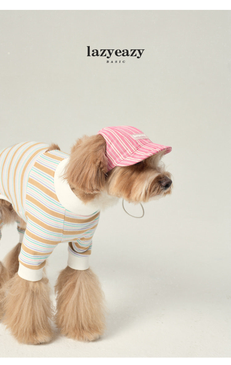 [Pre-order] LAZYEAZY Stripe Cap - Pink